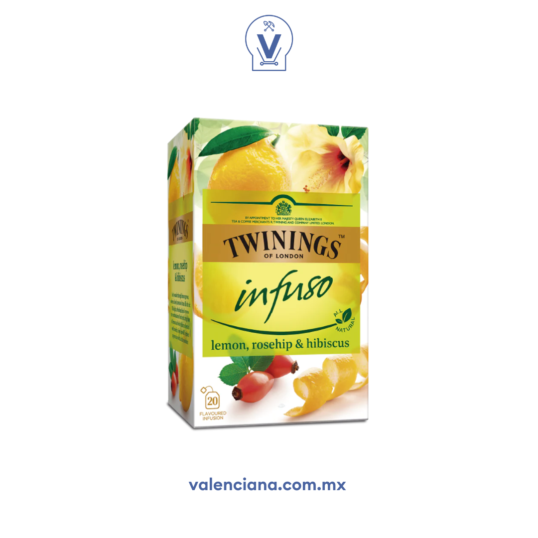 Té de Limón, Rosa Mosqueta y Jamaica Twinings 20 Sobres de 2 gr