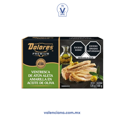 Atún Ventresca en Aceite de Oliva Dolores Premium 120 gr
