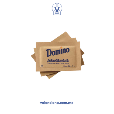 Azúcar Mascabado Domino 1,000 Sobres de 5 gr