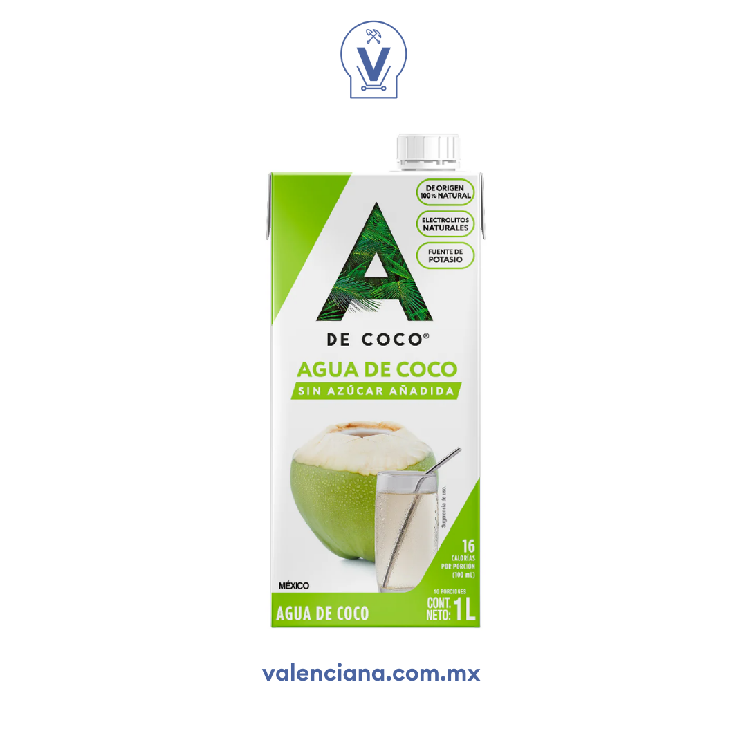 Agua de Coco A de Coco 1 lt