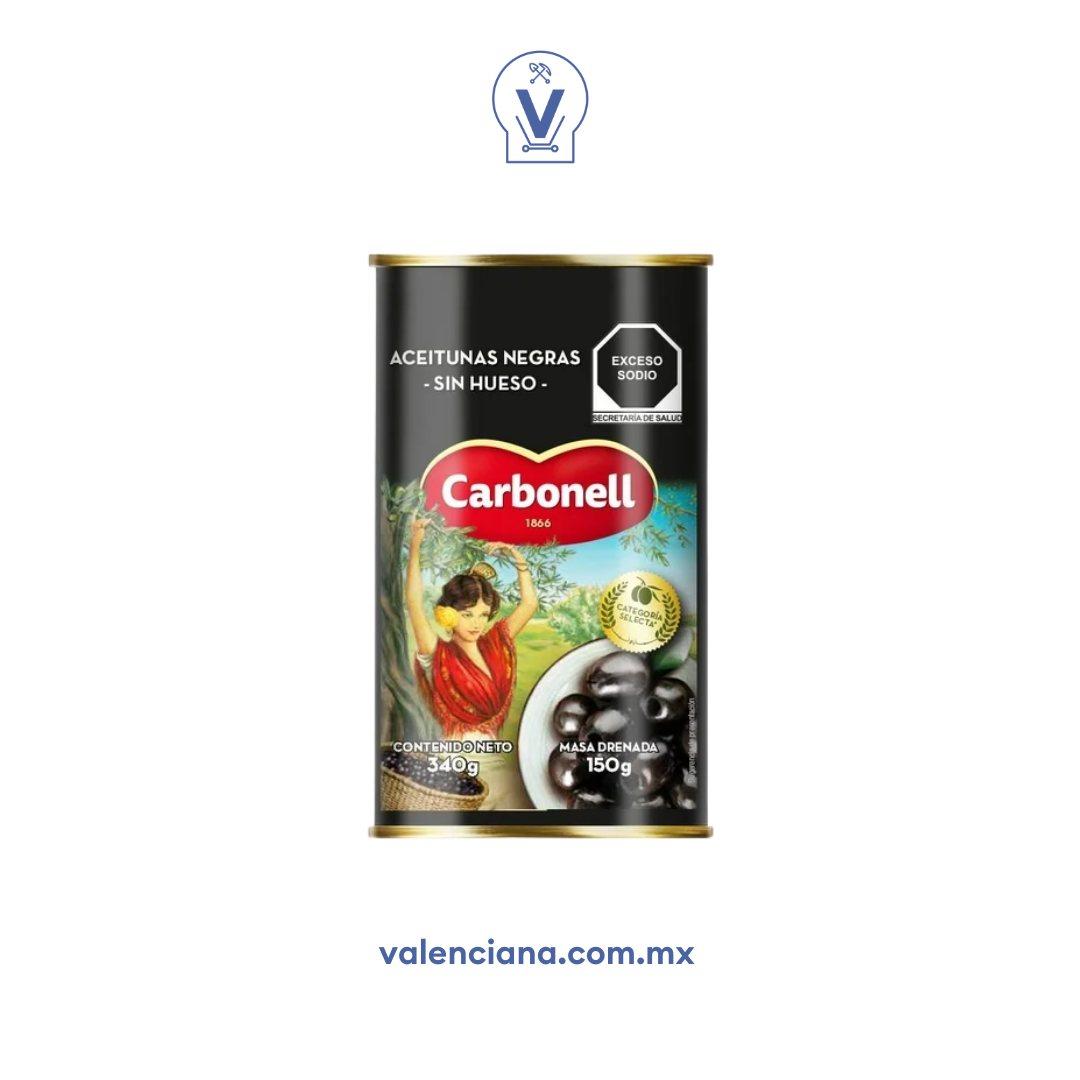 Aceitunas Negras sin Hueso Carbonell 340 gr
