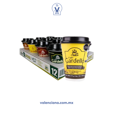 Café Cappuccino Instantaneo Gardello 12 Piezas de 355 ml