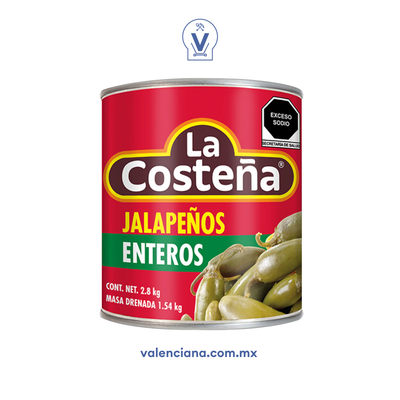 Chile Jalapeño Entero La Costeña 2.8 kg