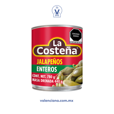 Chile Jalapeño Entero La Costeña 780 gr