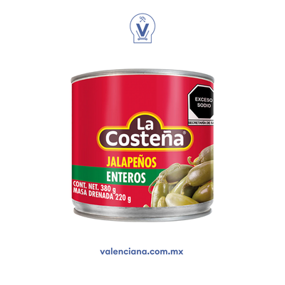 Chile Jalapeño Entero La Costeña 380 gr