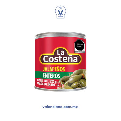 Chile Jalapeño Entero La Costeña 220 gr