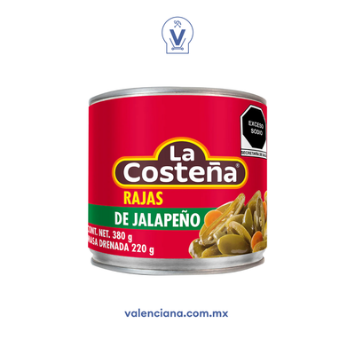 Chile Rajas de Jalapeño La Costeña 380 gr