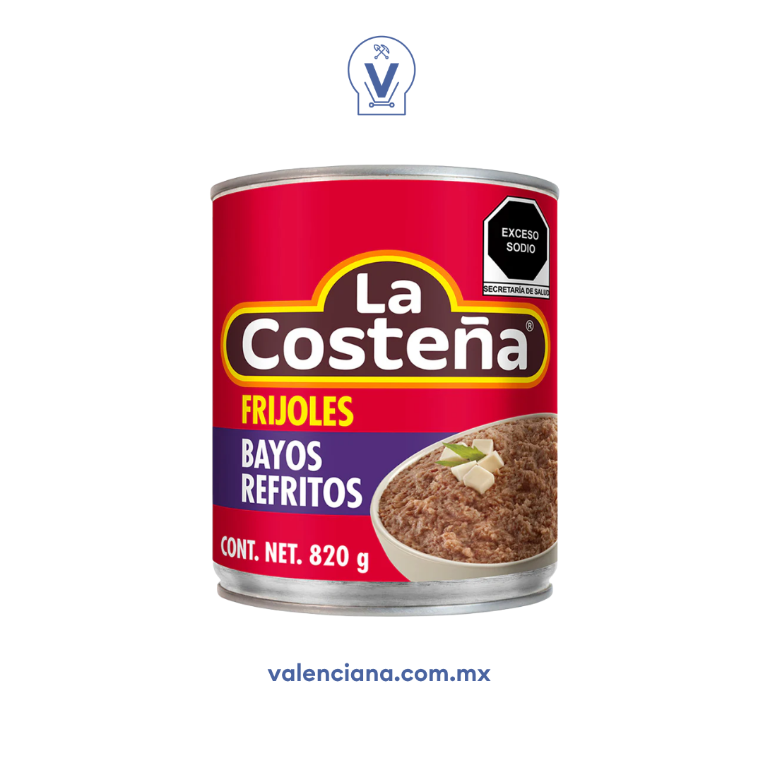 Frijoles Bayos Refritos La Costeña 820 gr