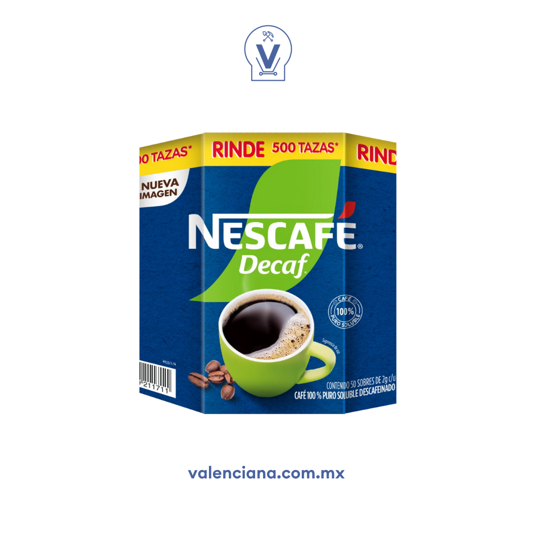 Café Soluble Descafeinado Nescafé 50 Sobre de 2 gr