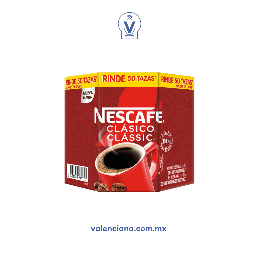 Café Soluble Nescafé 50 Sobres de 2 gr