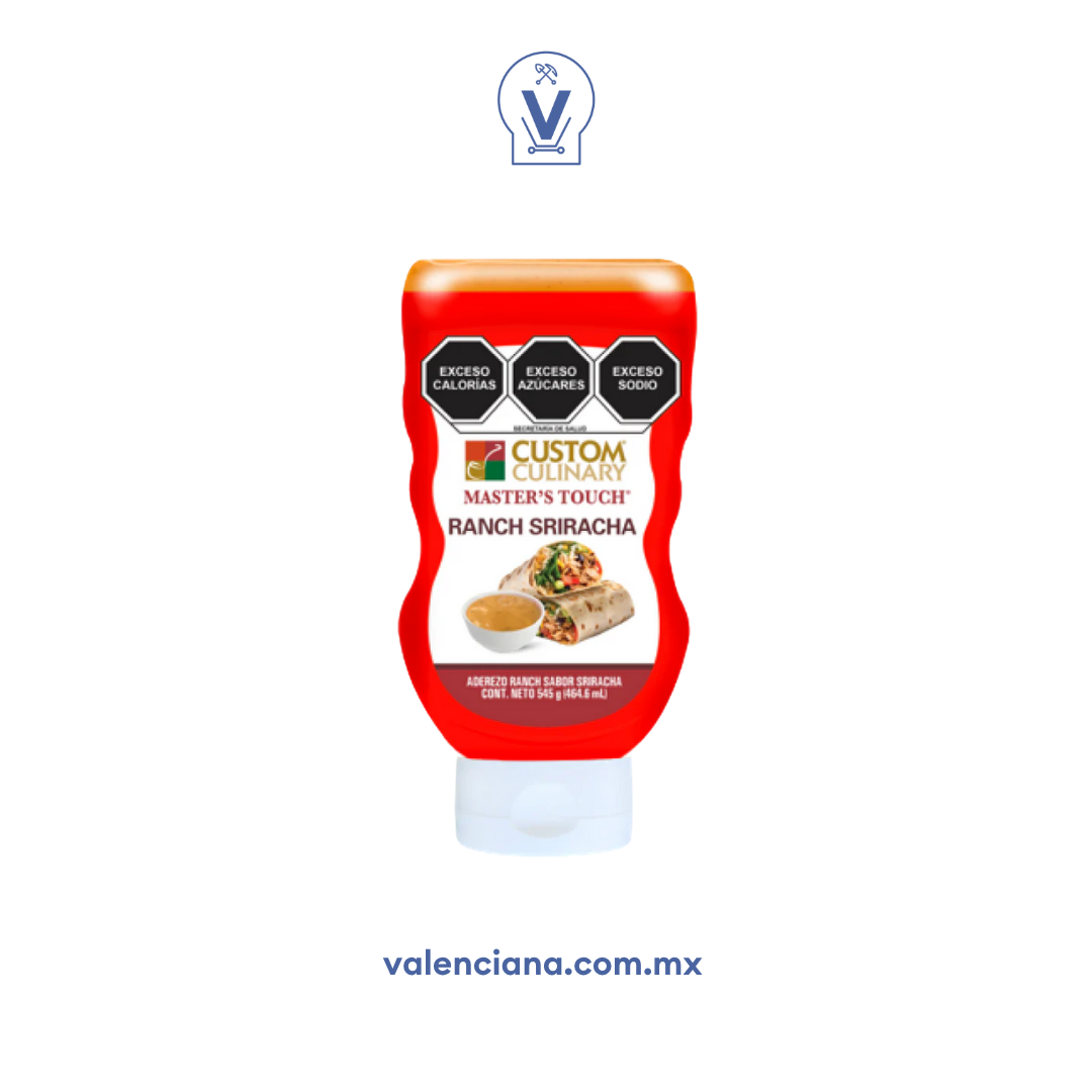 Aderezo Ranch Sriracha Custom Culinary 460 gr