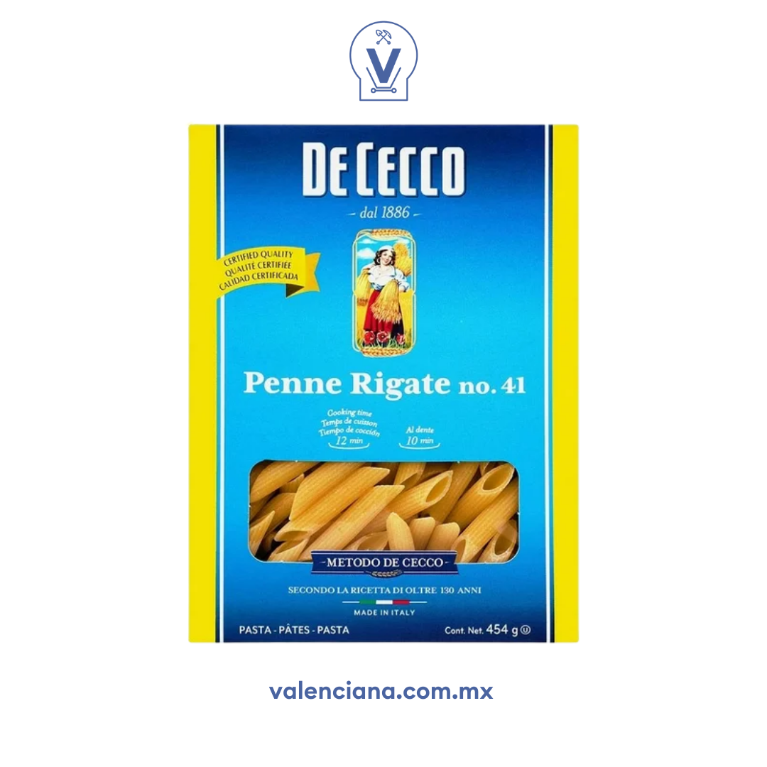 Pasta Penne Rigate De Cecco 454 gr