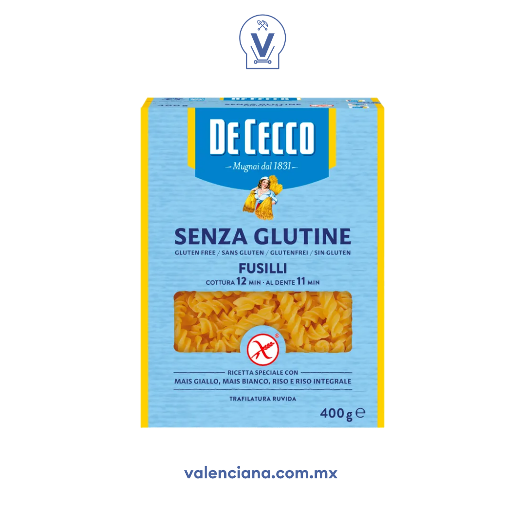 Pasta sin Gluten Fusilli De Cecco 400 gr