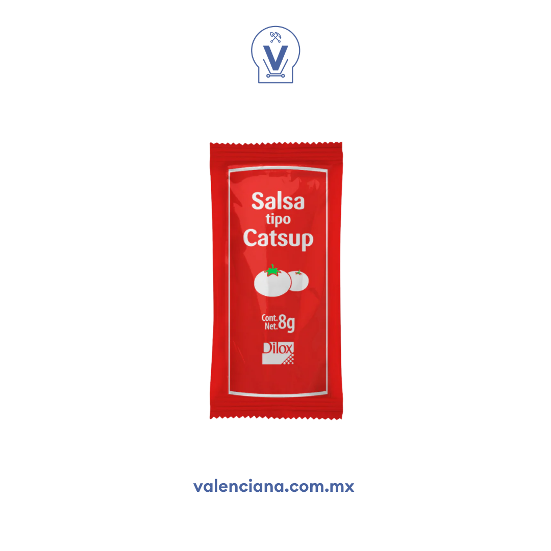 Salsa Catsup Dilox 1,000 Sobres de 8 gr