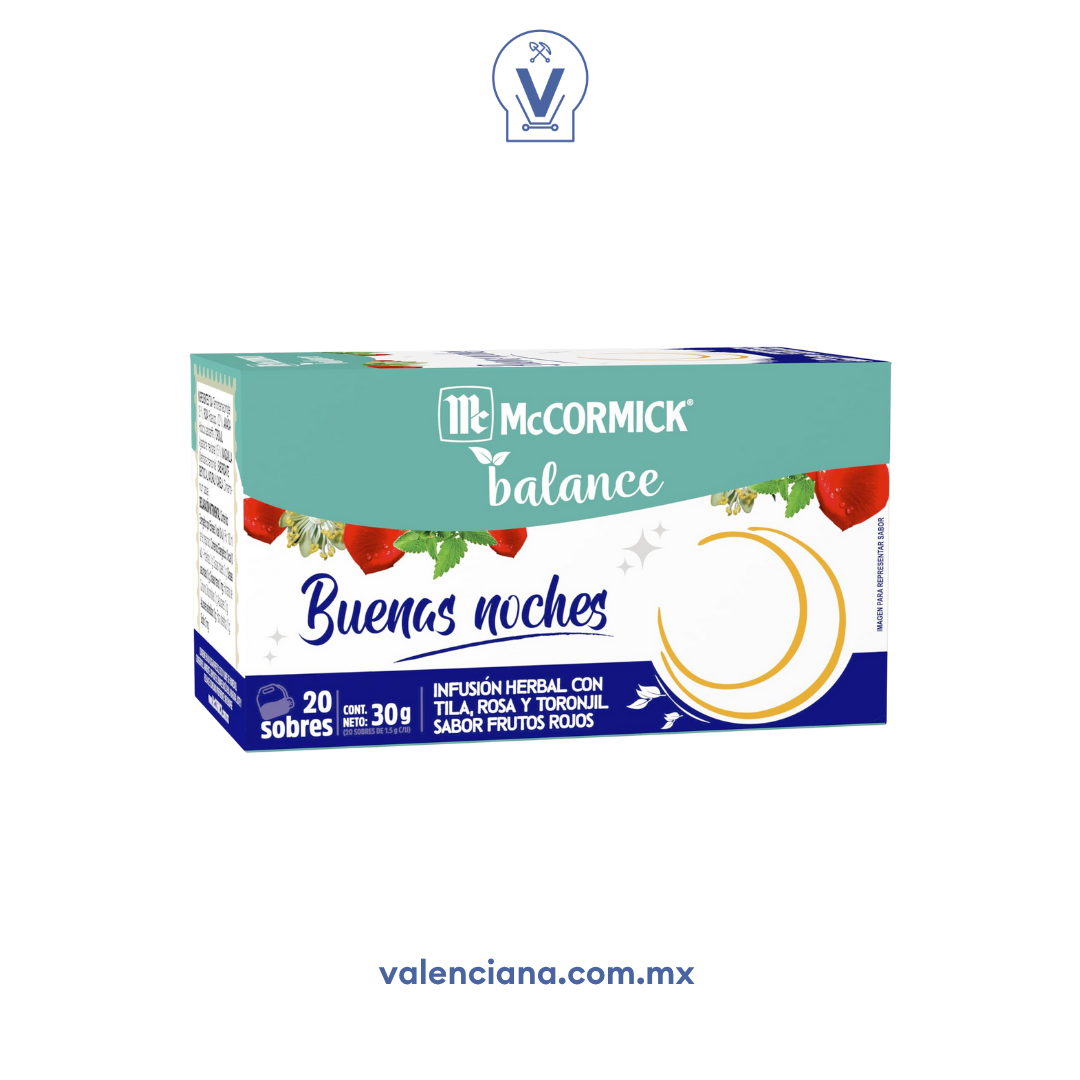 Té Balance Buenas Noches Mccormick 20 Sobres de 1.5 gr