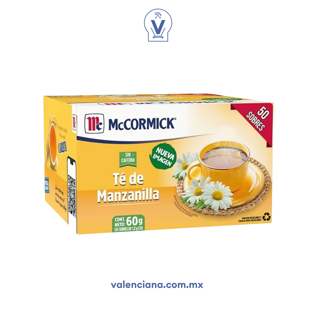 Té de Manzanilla Mccormick 50 Sobres de 1.2 gr