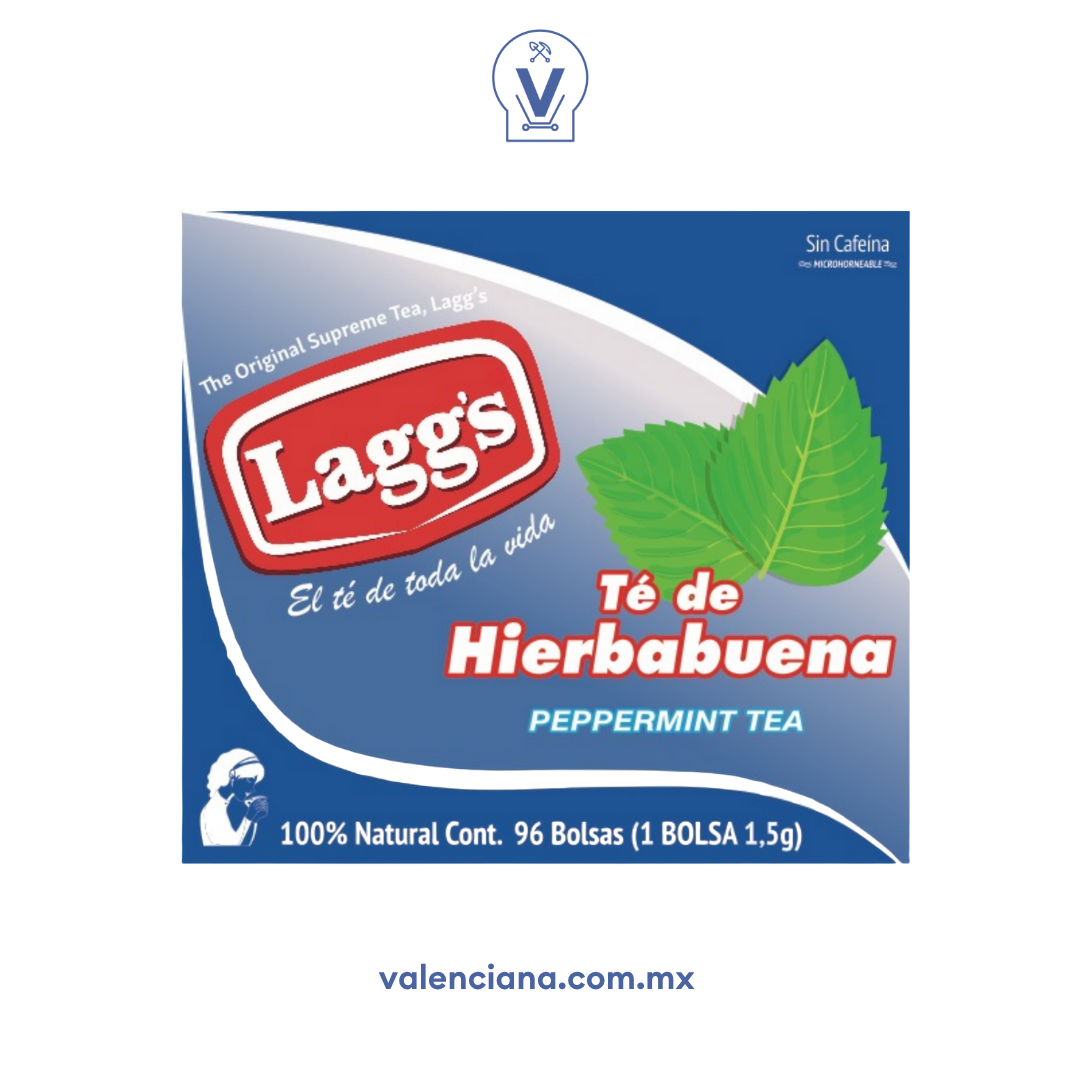 Té de Hierbabuena Lagg´s 96 Sobres de 1.5 gr