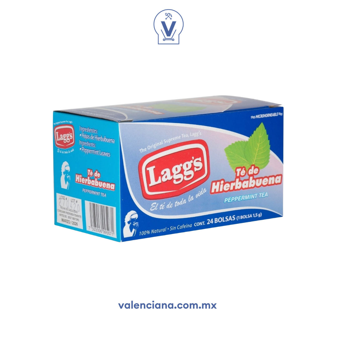 Té de Hierbabuena Lagg´s 24 Sobres de 1.5 gr