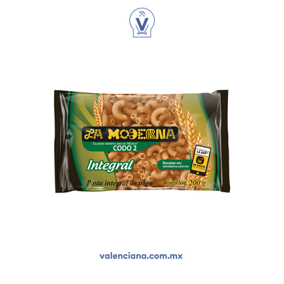 Pasta Integral Codo No. 2 La Moderna 200 gr