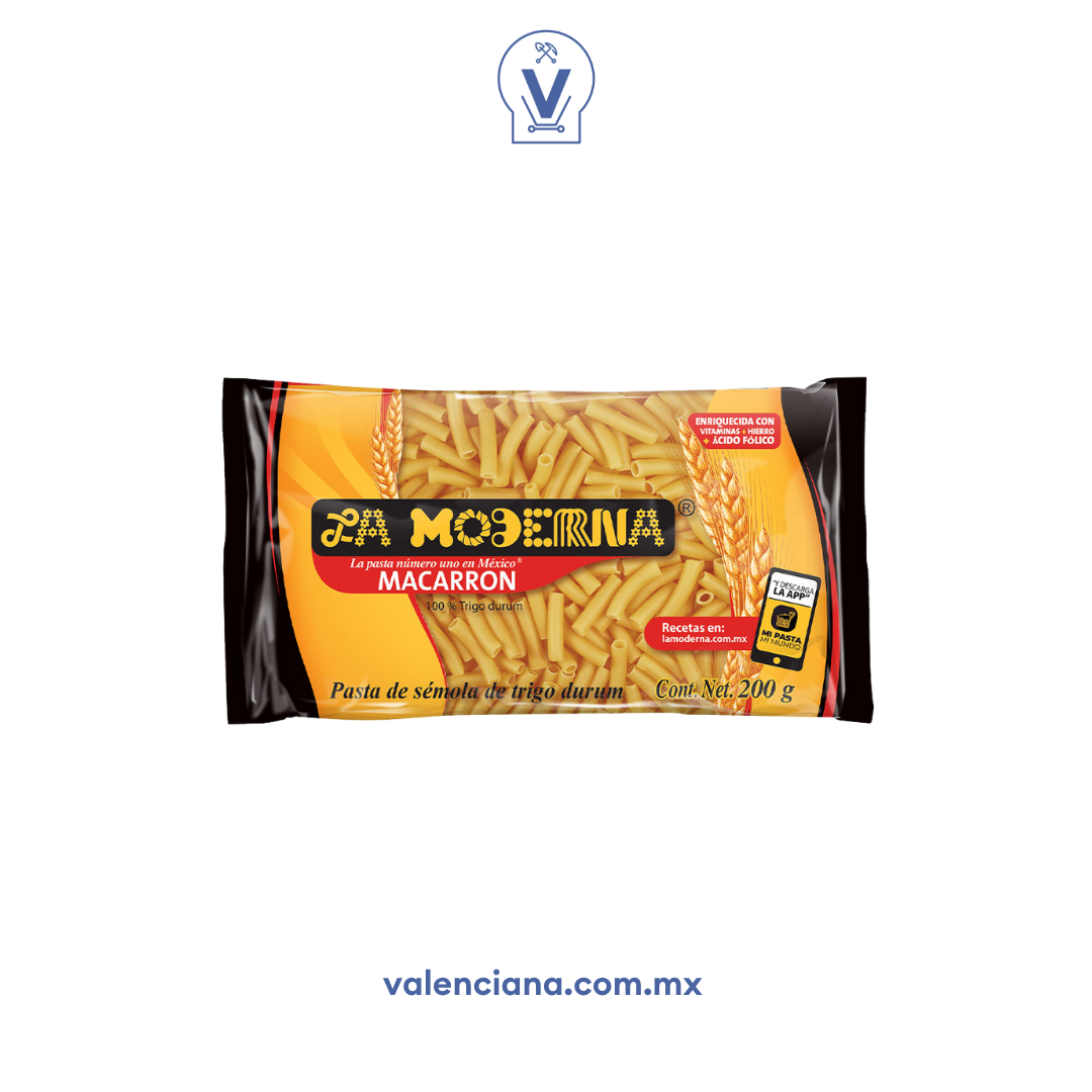 Pasta Macarrón Corto La Moderna 200 gr