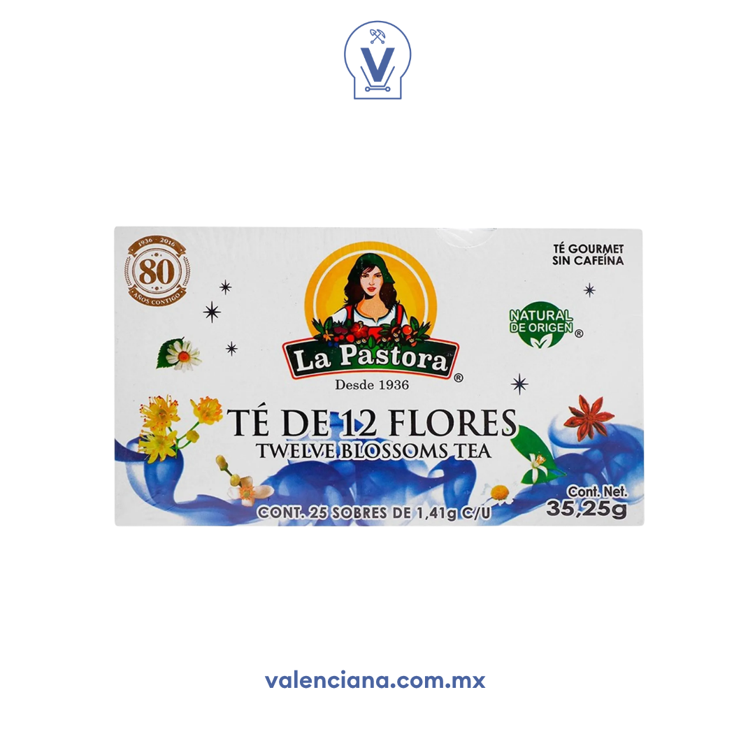 Té de 12 Flores La Pastora 25 Sobres de 1.41 gr