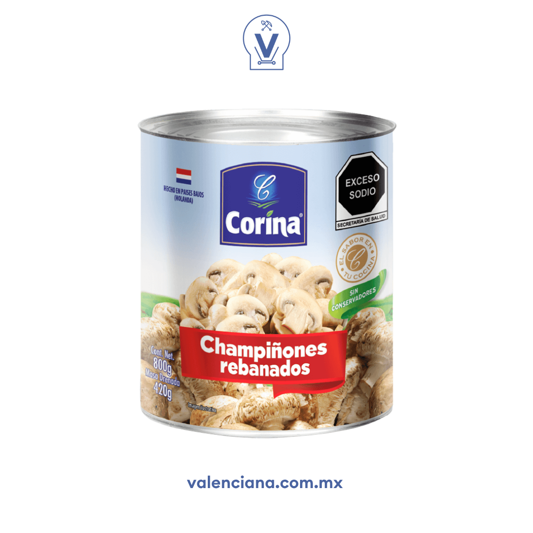 Champiñones Rebanados Corina 800 gr