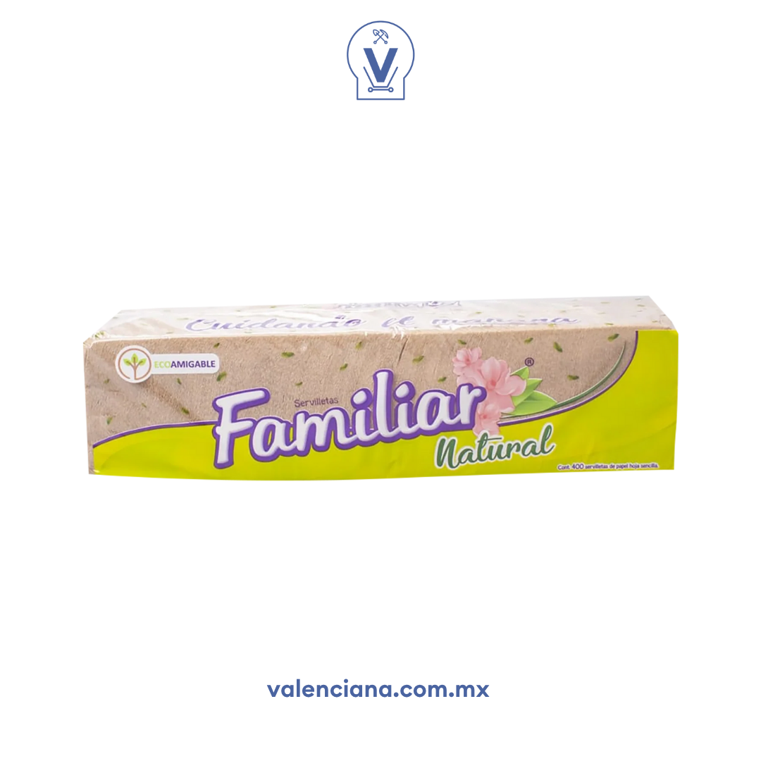 Servilleta Familliar Natural 400 Piezas