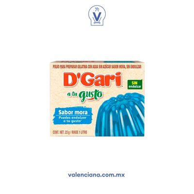 Gelatina de Mora sin Endulzar D'gari 23 gr