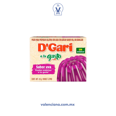 Gelatina de Uva sin Endulzar D'gari 23 gr