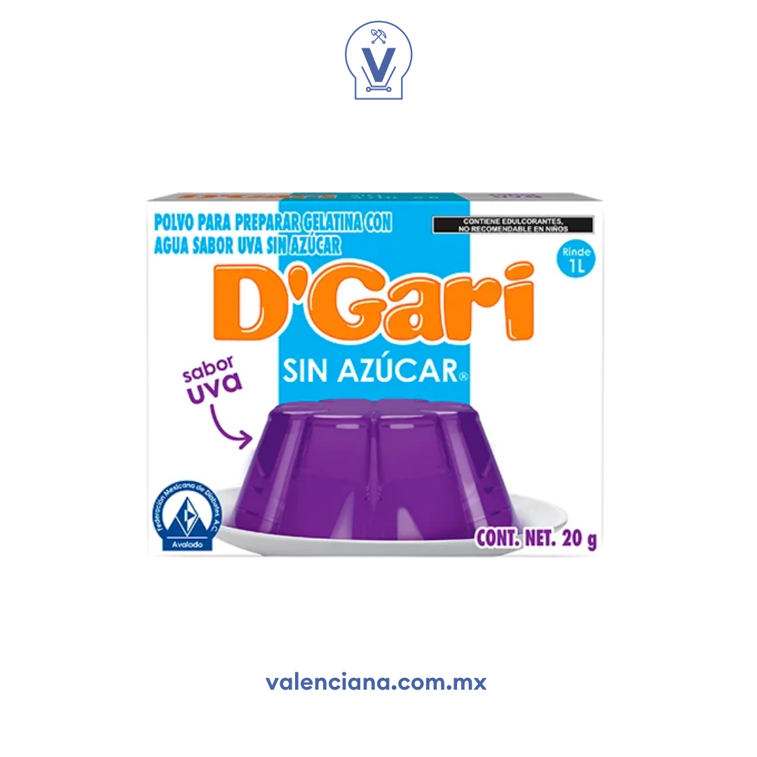 Gelatina Light de Uva D´Gari 2 Sobres de 10 gr