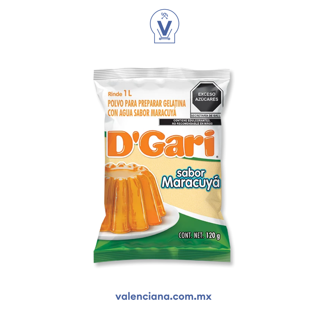 Gelatina Maracuyá D´Gari 120 gr
