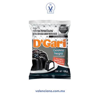 Gelatina Negra sabor Frutos Rojos D´Gari 120 gr