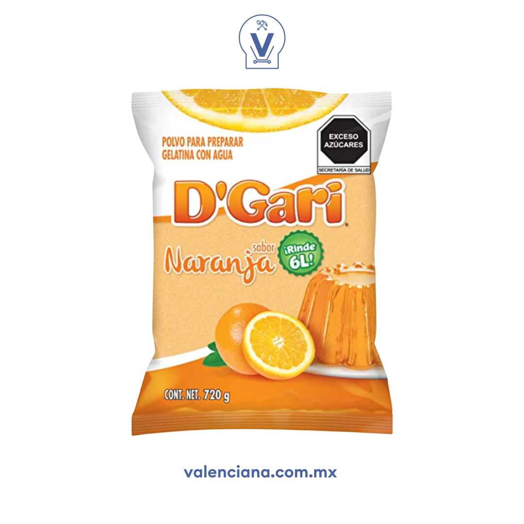 Gelatina de Naranja D´Gari 720 gr