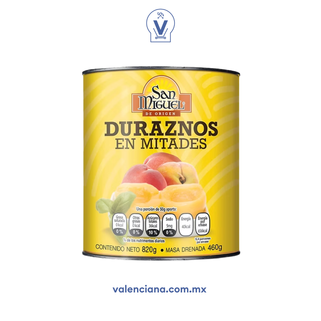 Durazno en Mitades San Miguel 820 gr