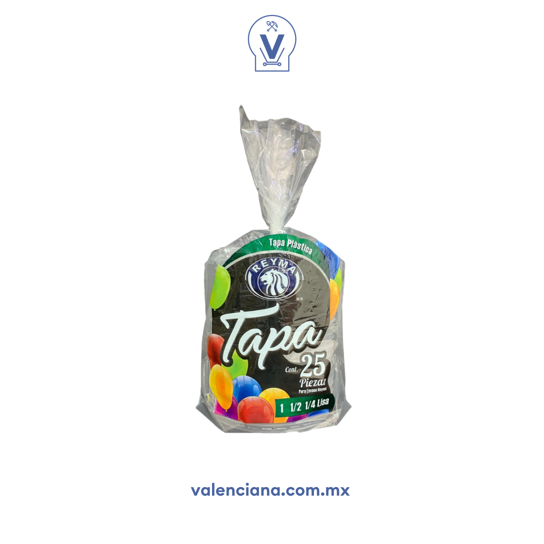 Tapa de Plastico para Vaso de 1 lt Reyma Paquete con 25 Piezas