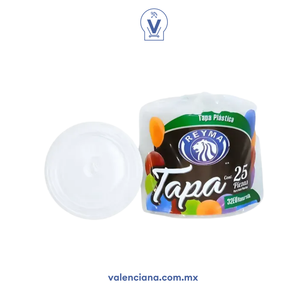 Tapa de Plastico con Ranura Reyma 32EU Paquete con 25 Piezas