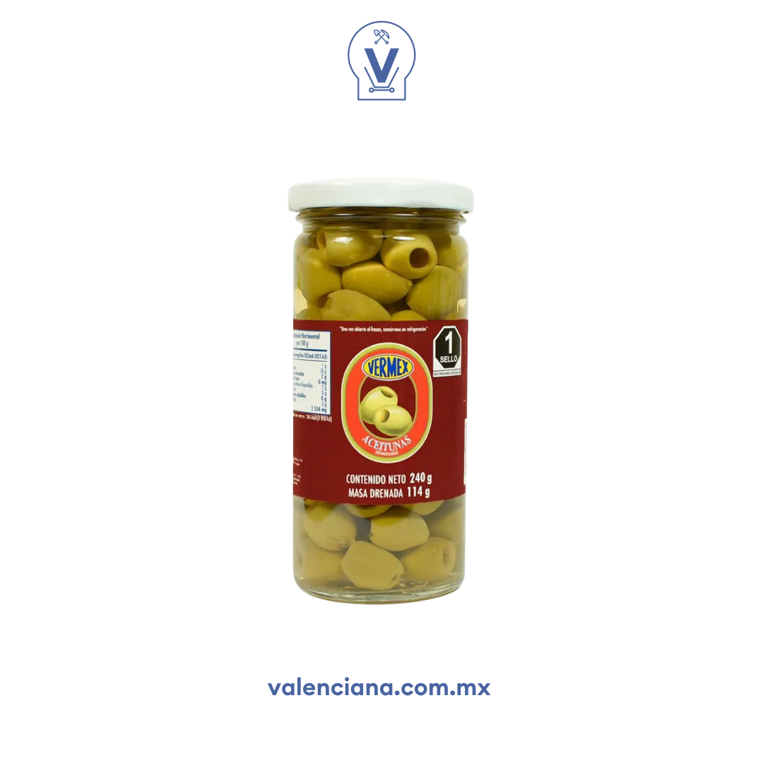 Aceitunas Sin Hueso Vermex 240 gr