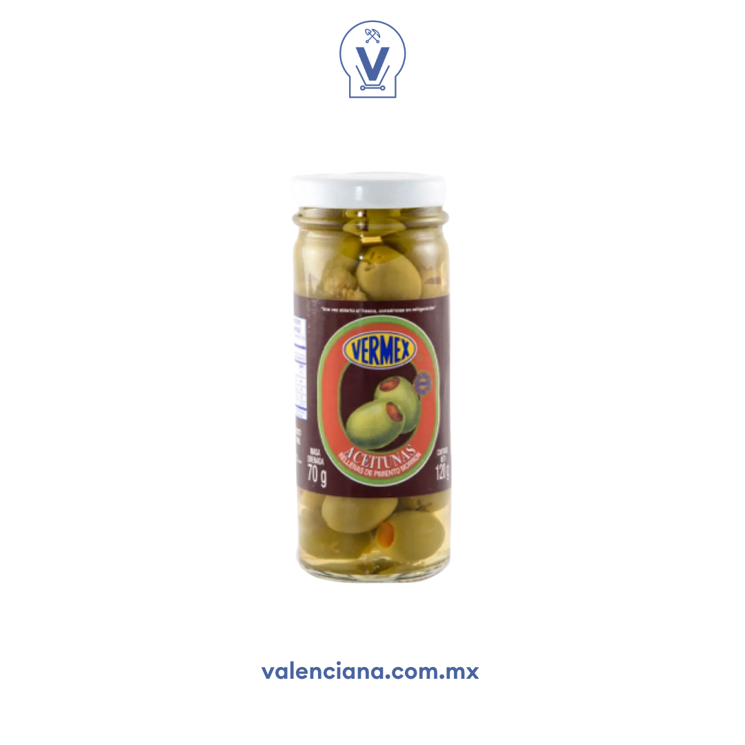 Aceitunas Rellenas con Pimiento Vermex 120 gr
