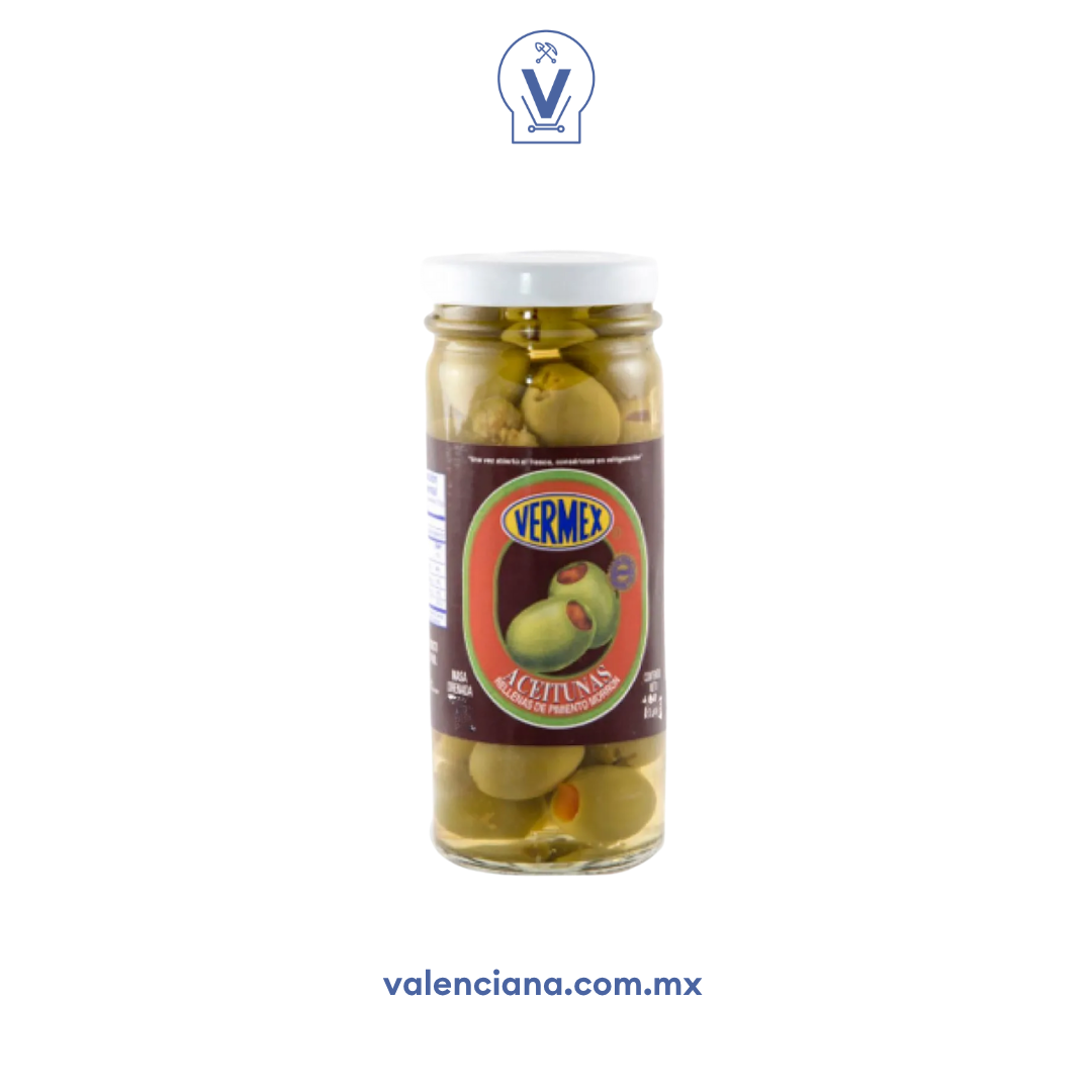 Aceitunas Rellenas con Pimiento Vermex 240 gr