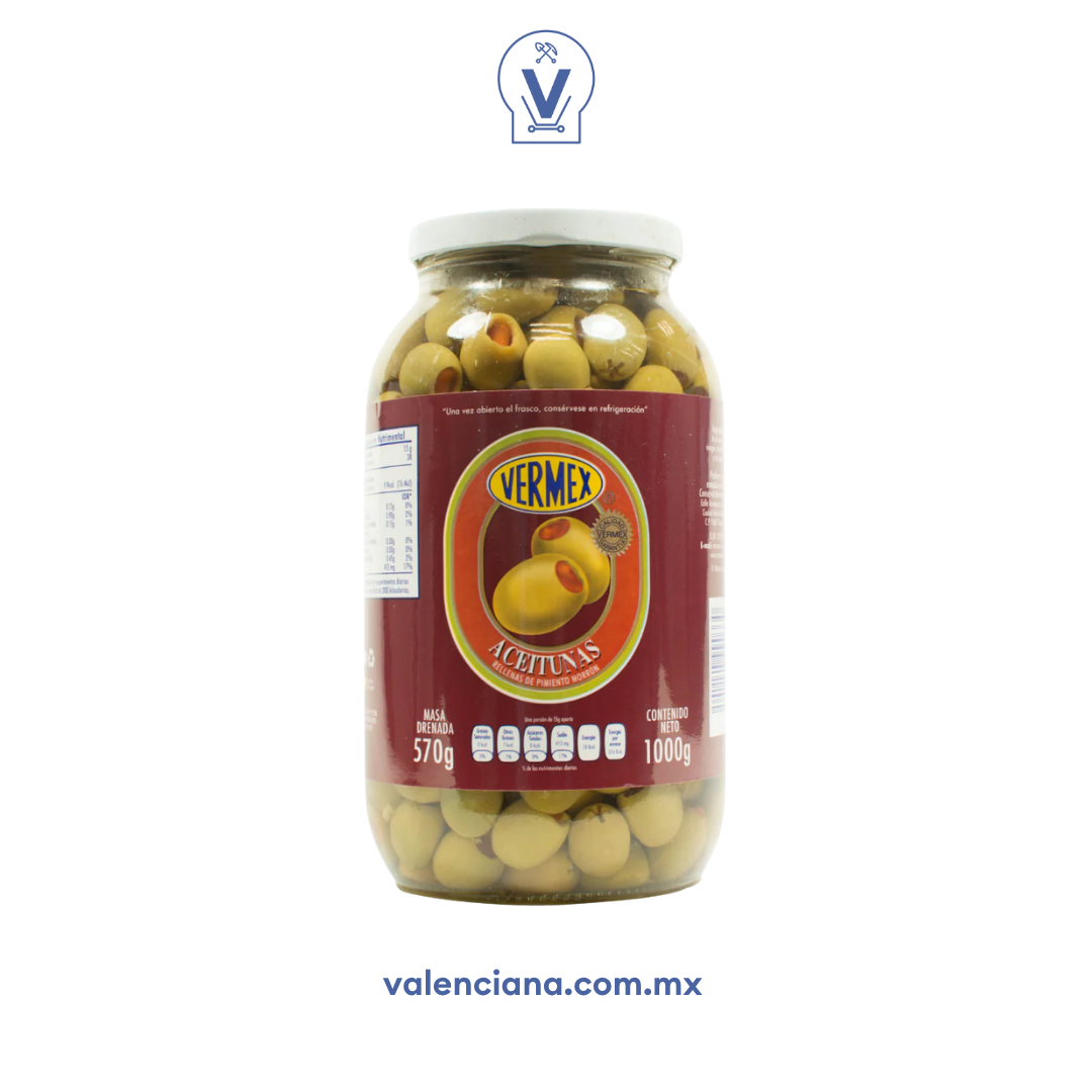 Aceitunas Rellenas con Pimiento Vermex 1 kg
