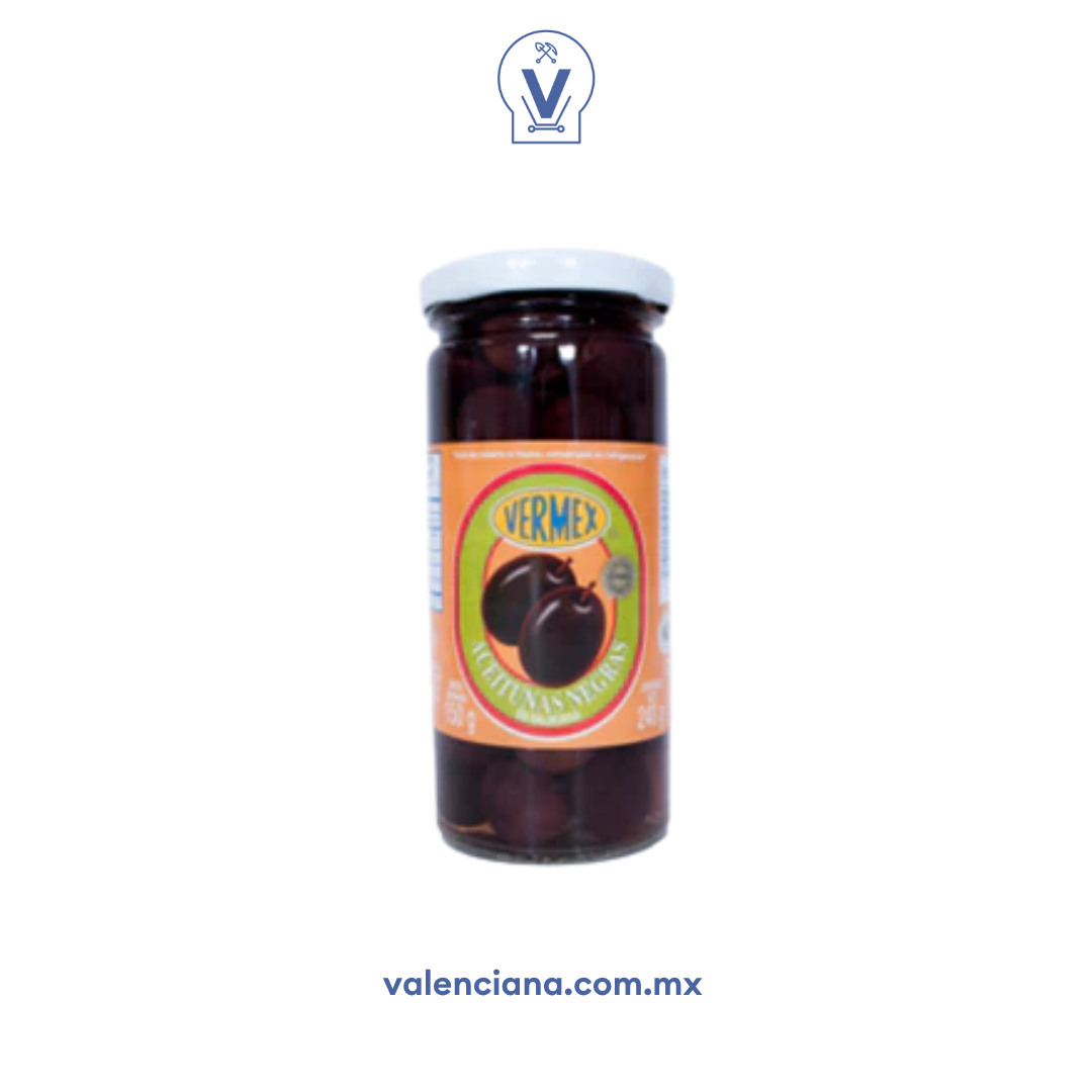 Aceitunas Negras Enteras Vermex 240 gr