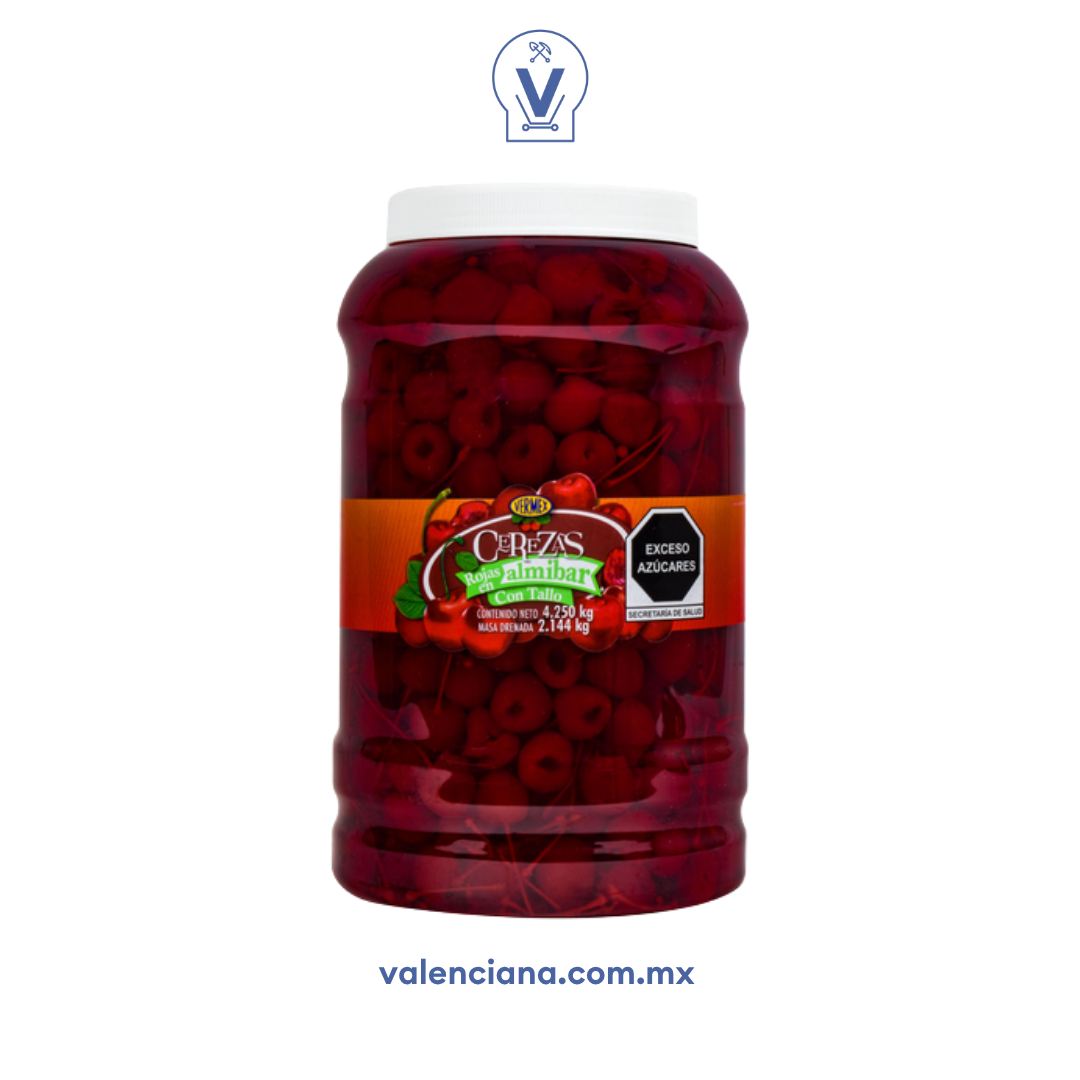Cerezas sin Tallo Vermex 4.25 kg