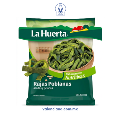 Chile Poblano en Rajas La Huerta 2 kg