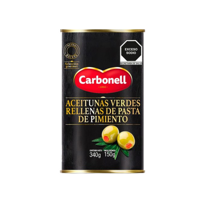 Aceitunas Rellenas con Pimiento Carbonell 340 gr