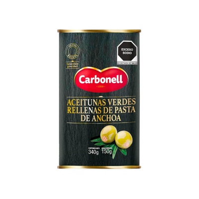 Aceitunas Rellenas con Anchoa Carbonell 340 gr