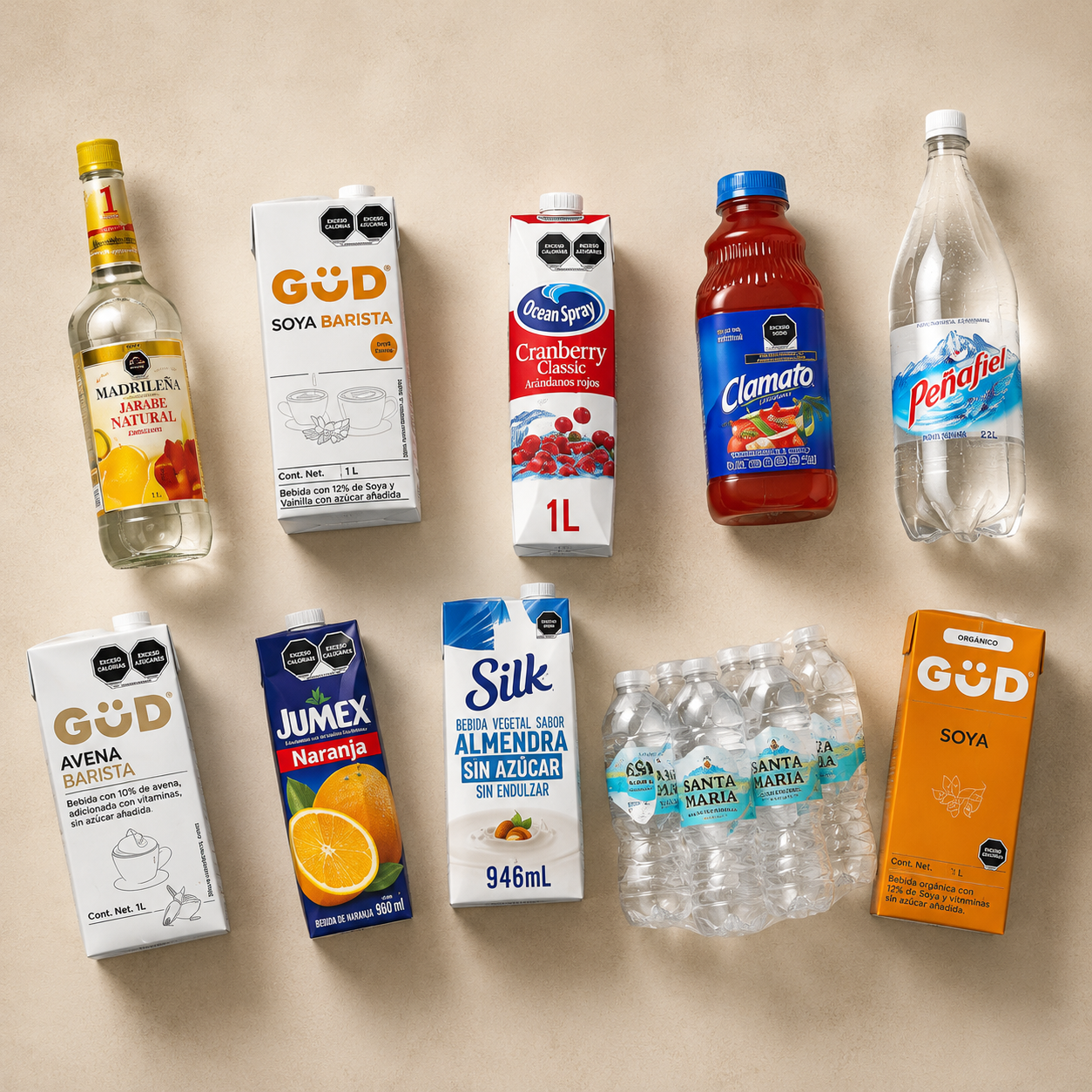 Agua, Jugos y Bebidas