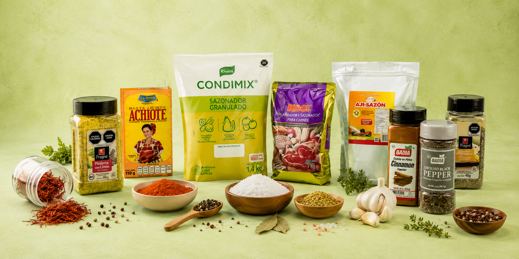 Condimentos, Sal y Especias