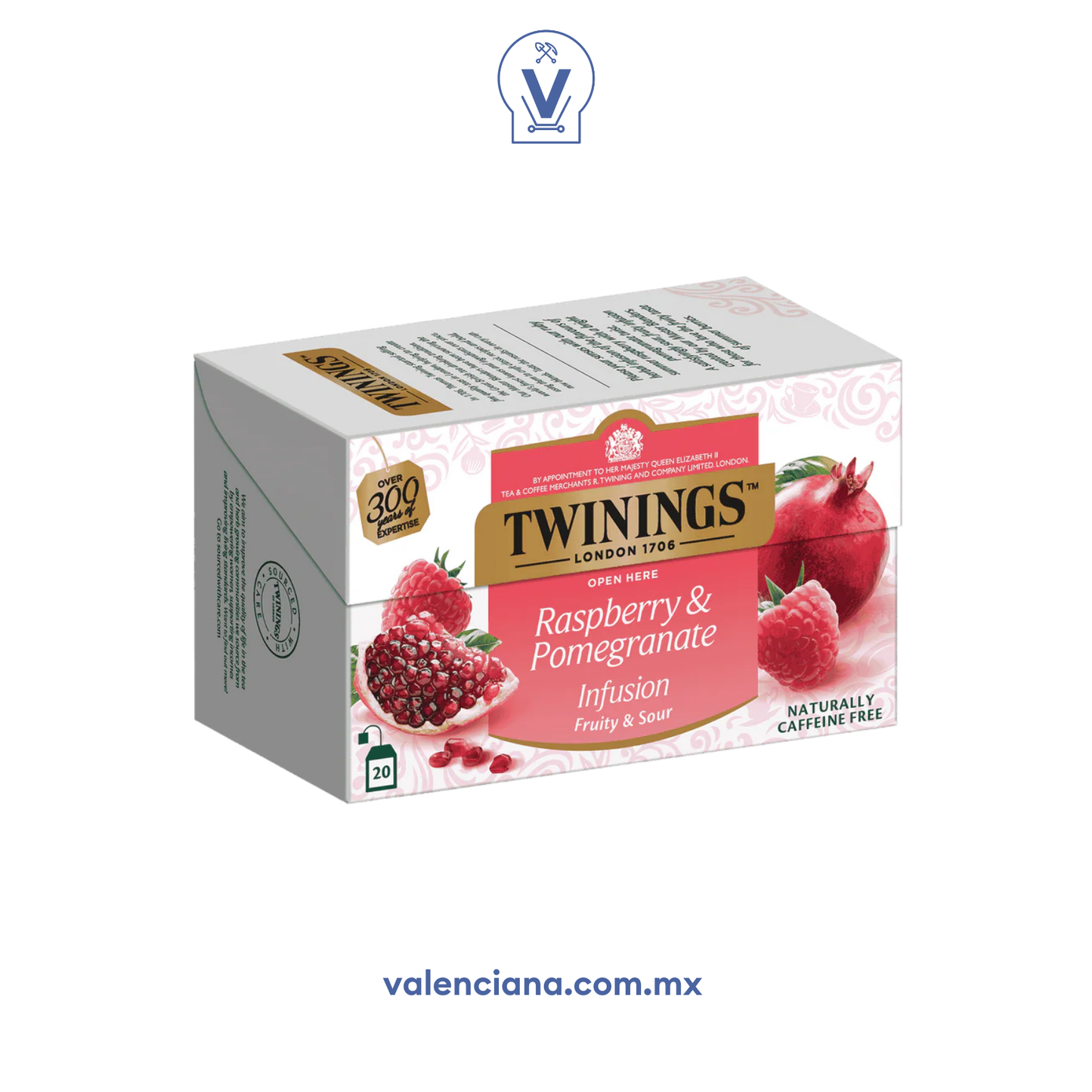 Té de Frambuesa y Granada Twinings 20 sobres de 2 gr