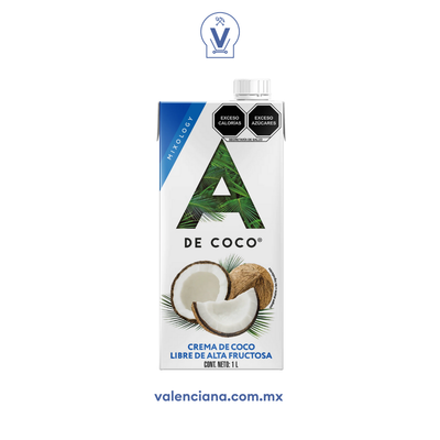 Crema de Coco A de Coco 1 lt