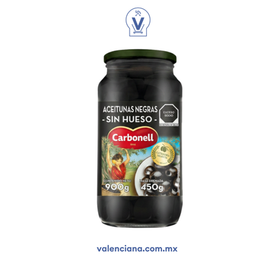 Aceitunas Negras sin Hueso Carbonell 900 gr